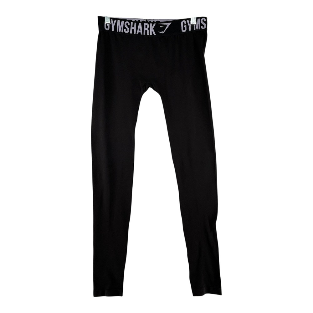 Gymshark Flex Leggings Womens Medium/Large 29x29.5 Black Purple Athletic Gym